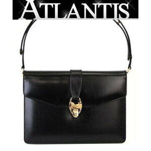Celine Carriage Shoulder Bag Black Leather